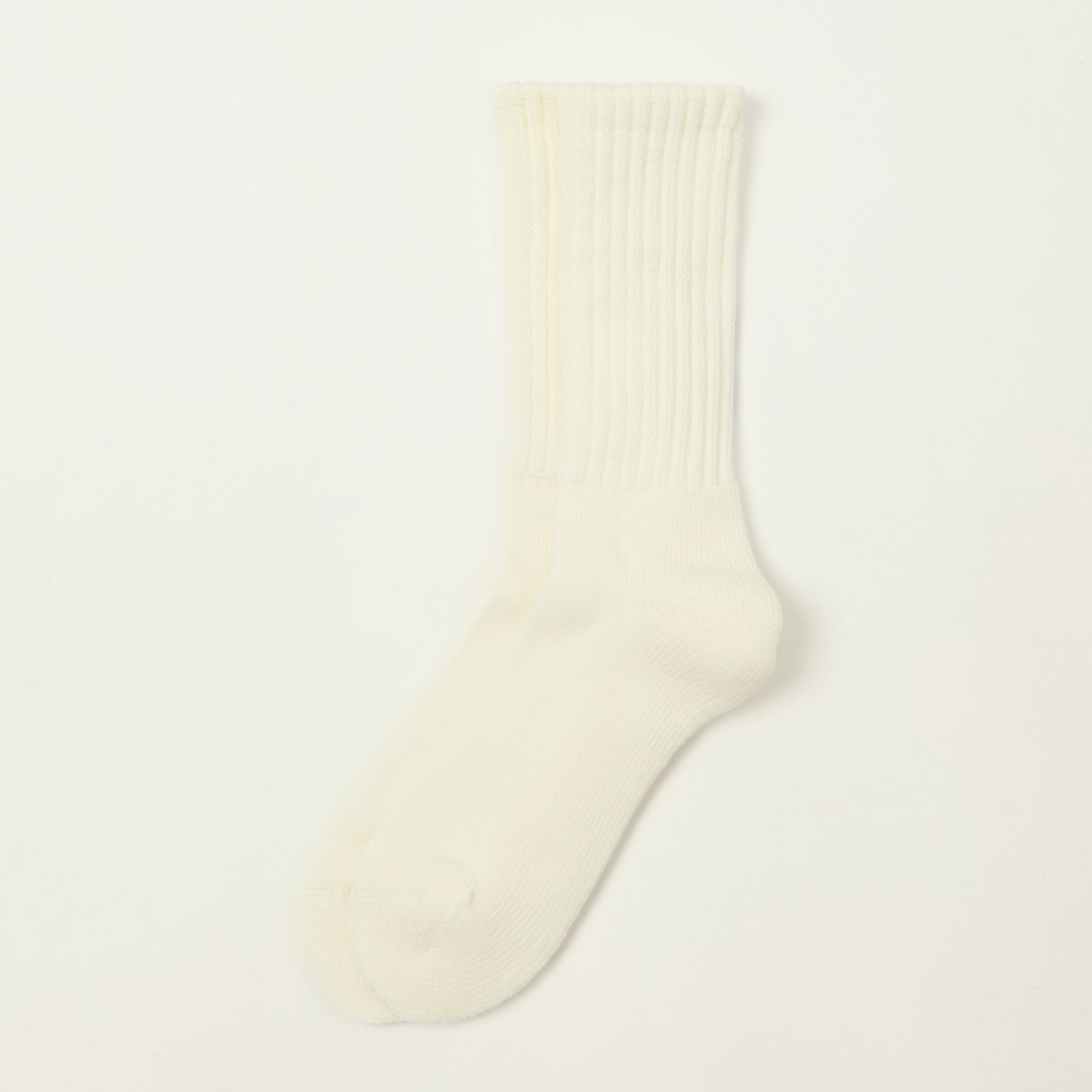 Rototo Loose Pile Crew Socks - White