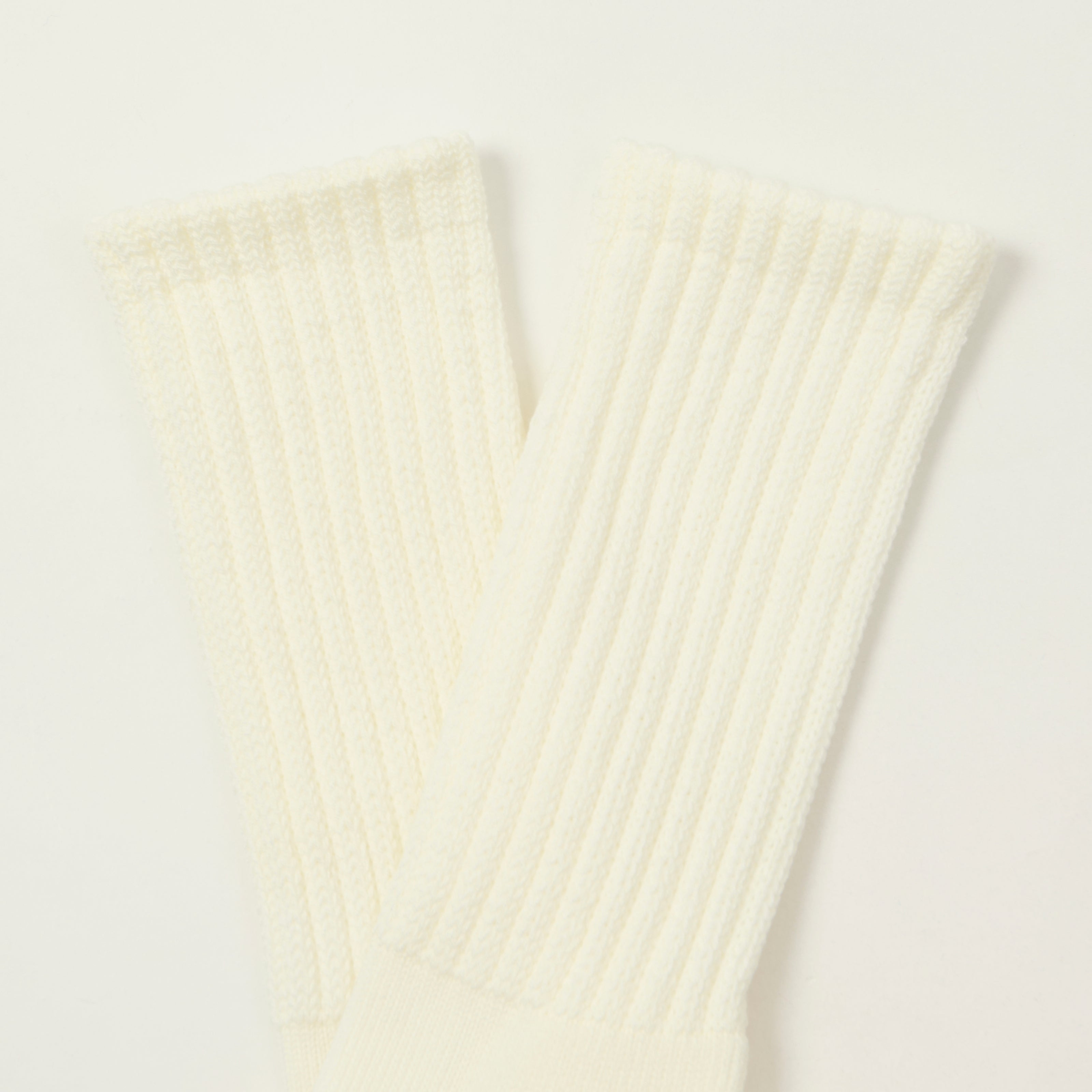 Rototo Loose Pile Crew Socks - White