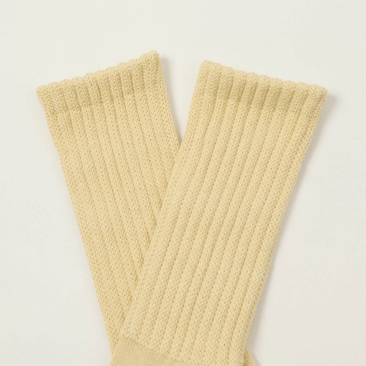 Rototo Loose Pile Crew Socks - Raw Beige