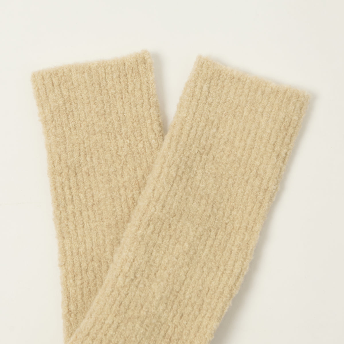 Rototo Merino Boucle Socks - Ecru