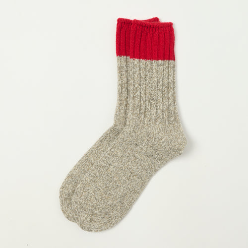 RoToTo Merino Wool Ragg Sock - Red