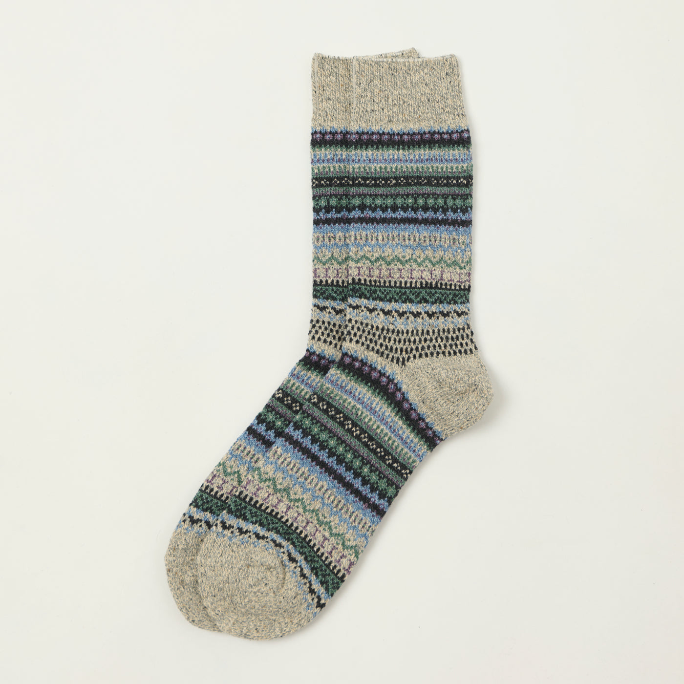 Rototo Nordic Pattern Socks - Dark Grey