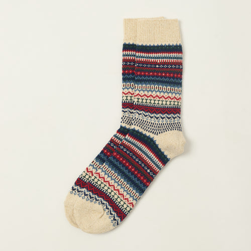 Rototo Nordic Pattern Socks - Ivory