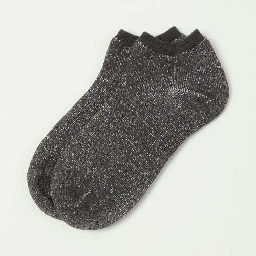 RoToTo Washi Pile Short Sock - Charcoal