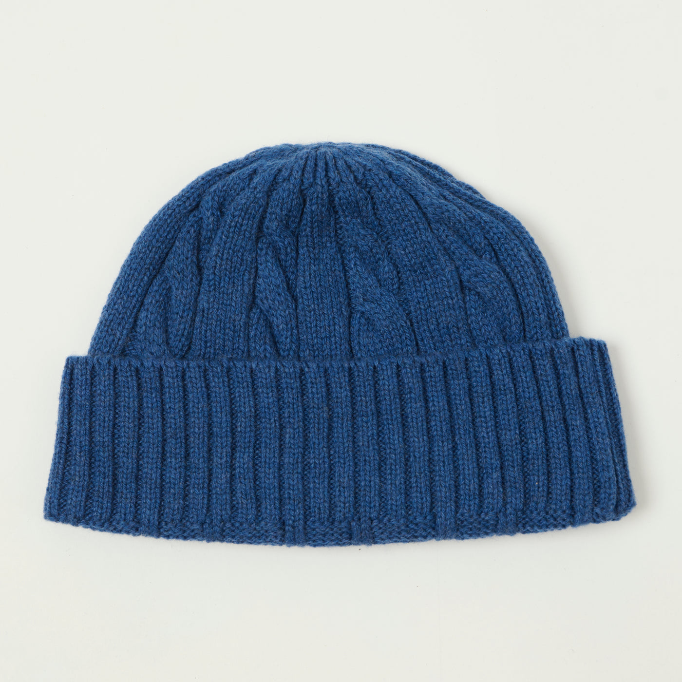 Rototo Washable Merino Cable Watch Cap - Blue