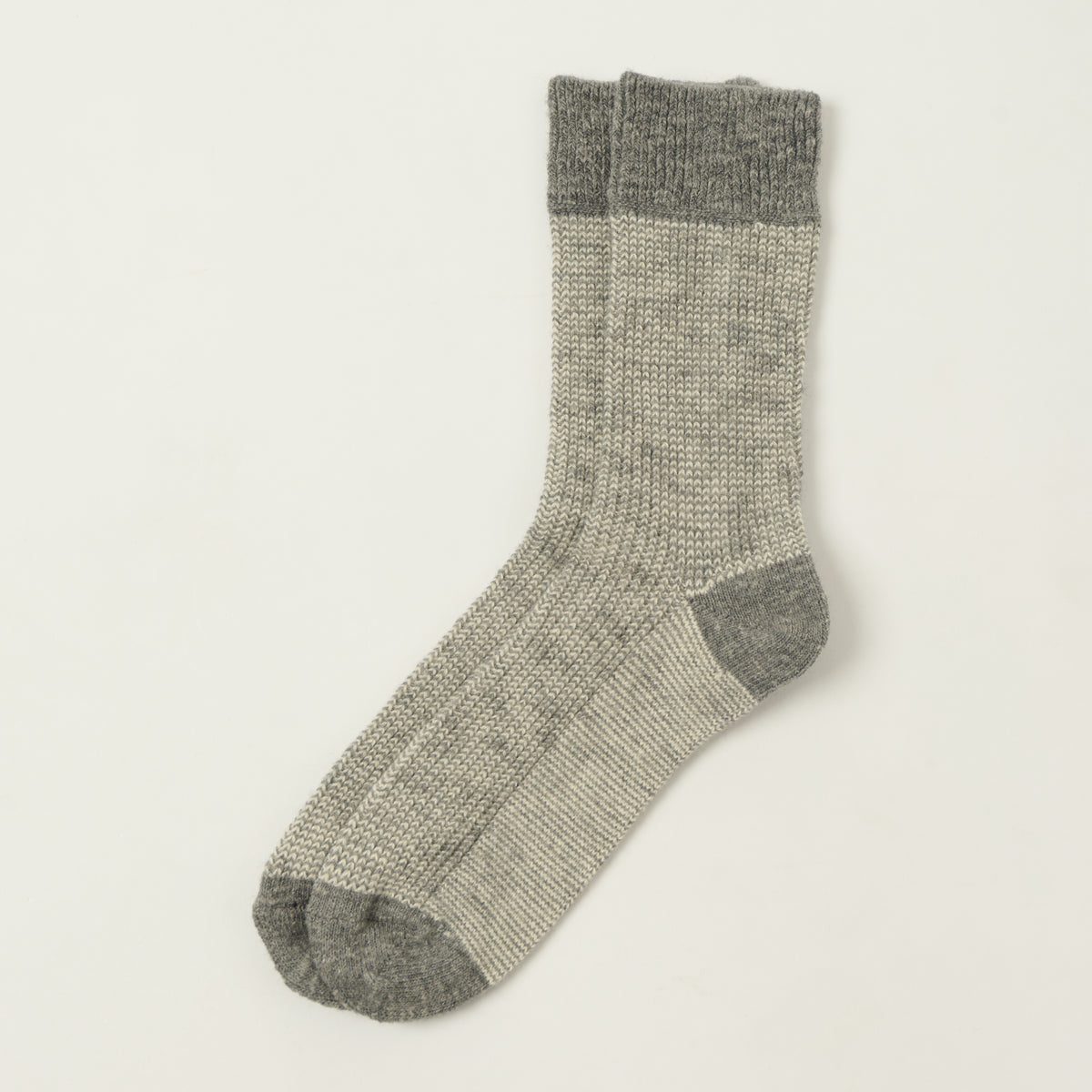 Rototo Recycled Cotton/Wool Daily 3 Pack Socks - Grey