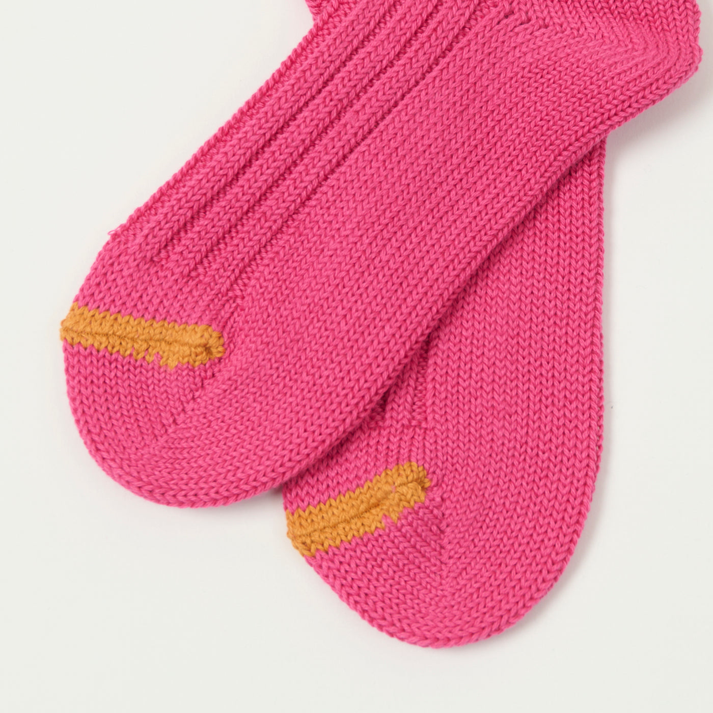 RoToTo Chunky Ribbed Crew Sock - Dark Pink