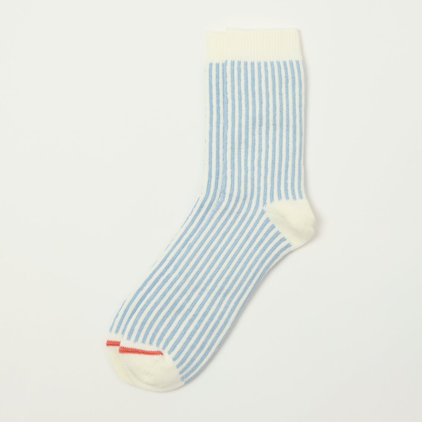 RoToTo Vertical Stripe Sock - White/Blue