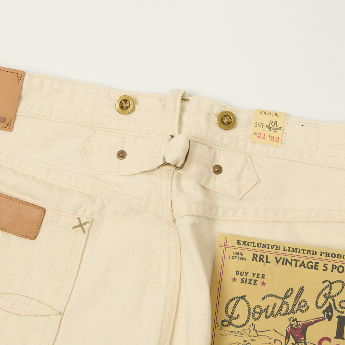 RRL '131 Cowboy' Overalls Straight Leg Jean - Ecru