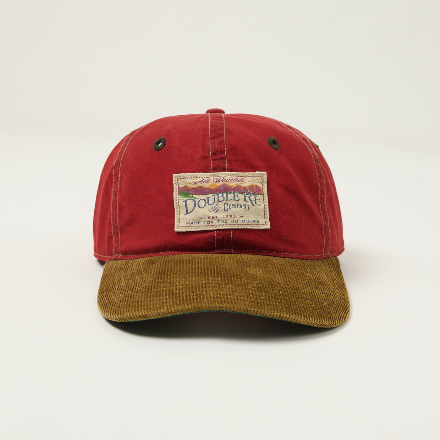 RRL Corduroy Bill Oilcloth Ball Cap - Vintage Red