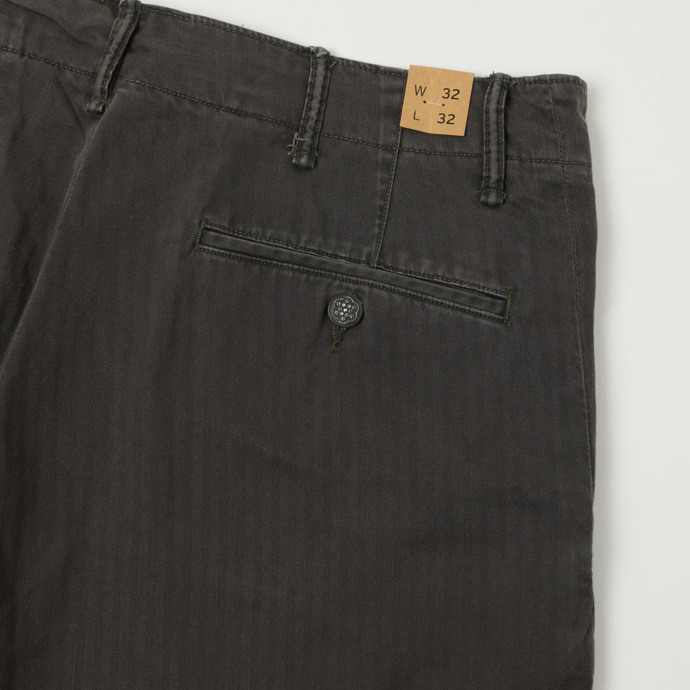 RRL 7.8oz Herringbone Twill Field Trouser - Washed Black