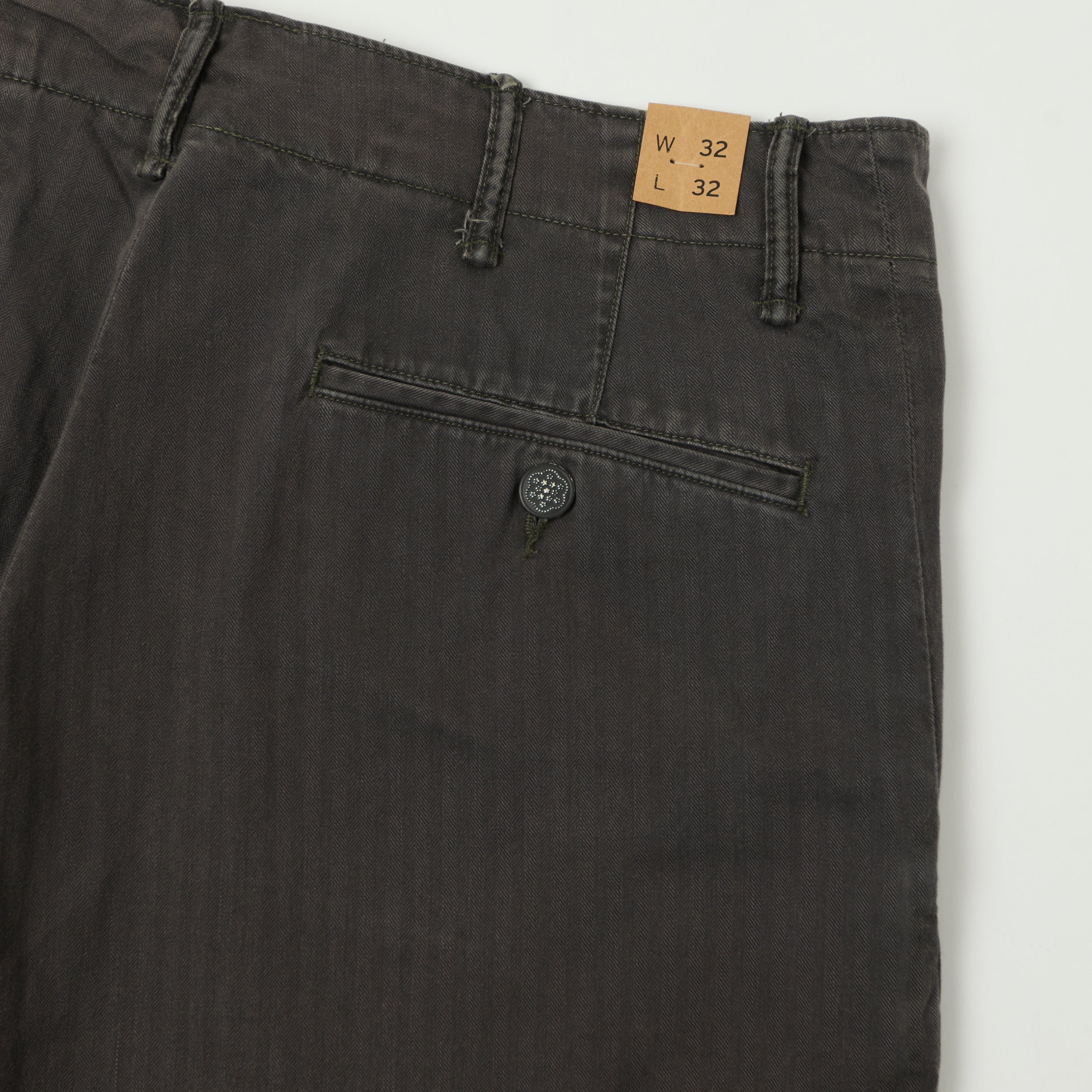 RRL 7.8oz Herringbone Twill Field Trouser - Washed Black