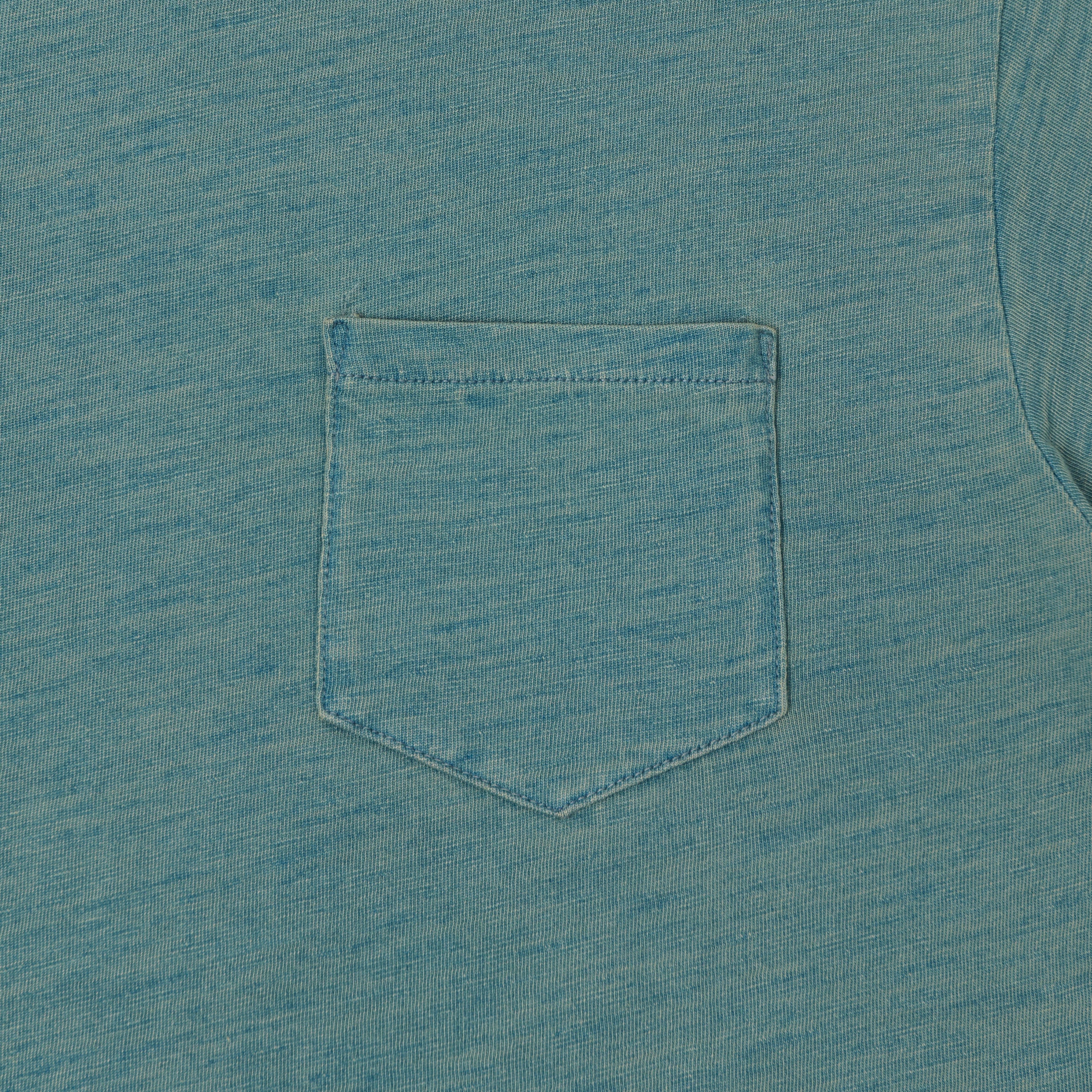 RRL Washed Jersey Pocket T-Shirt - Light Indigo