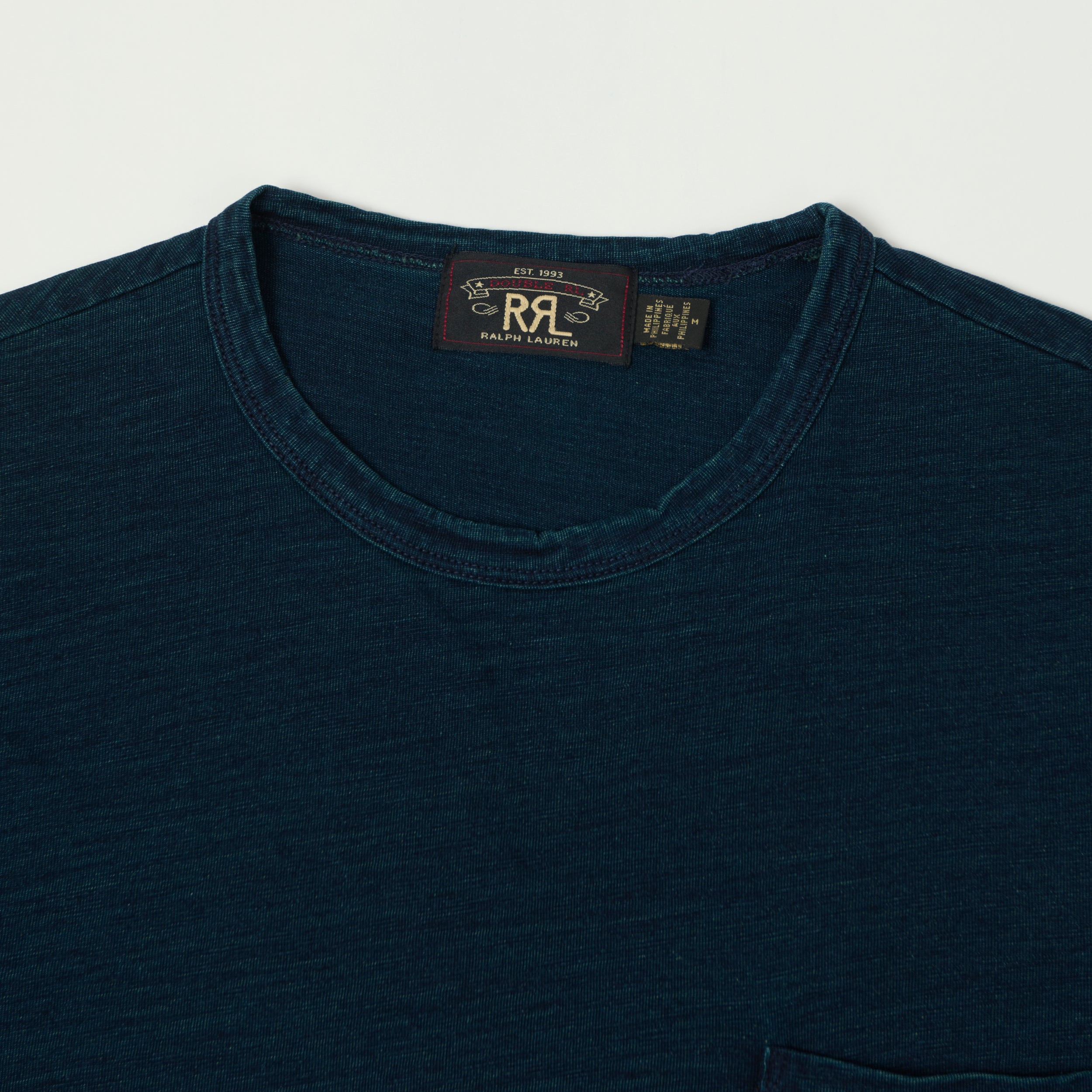 RRL Washed Jersey Pocket T-Shirt - Indigo