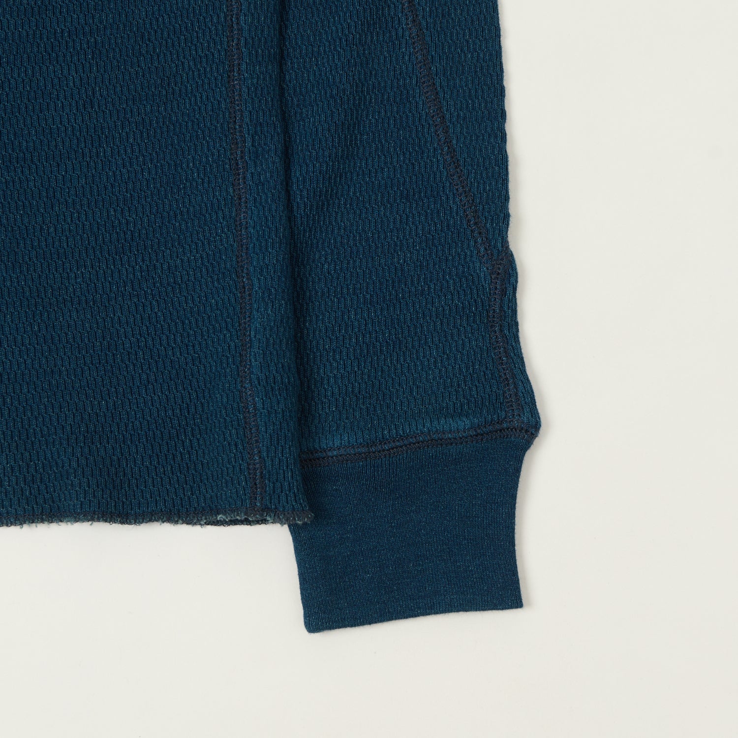 RRL Jacquard-Knit Thermal - Rinsed Blue Indigo