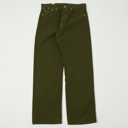 RRL Limited Edition Olive Regular Straight Jean - One Wash
