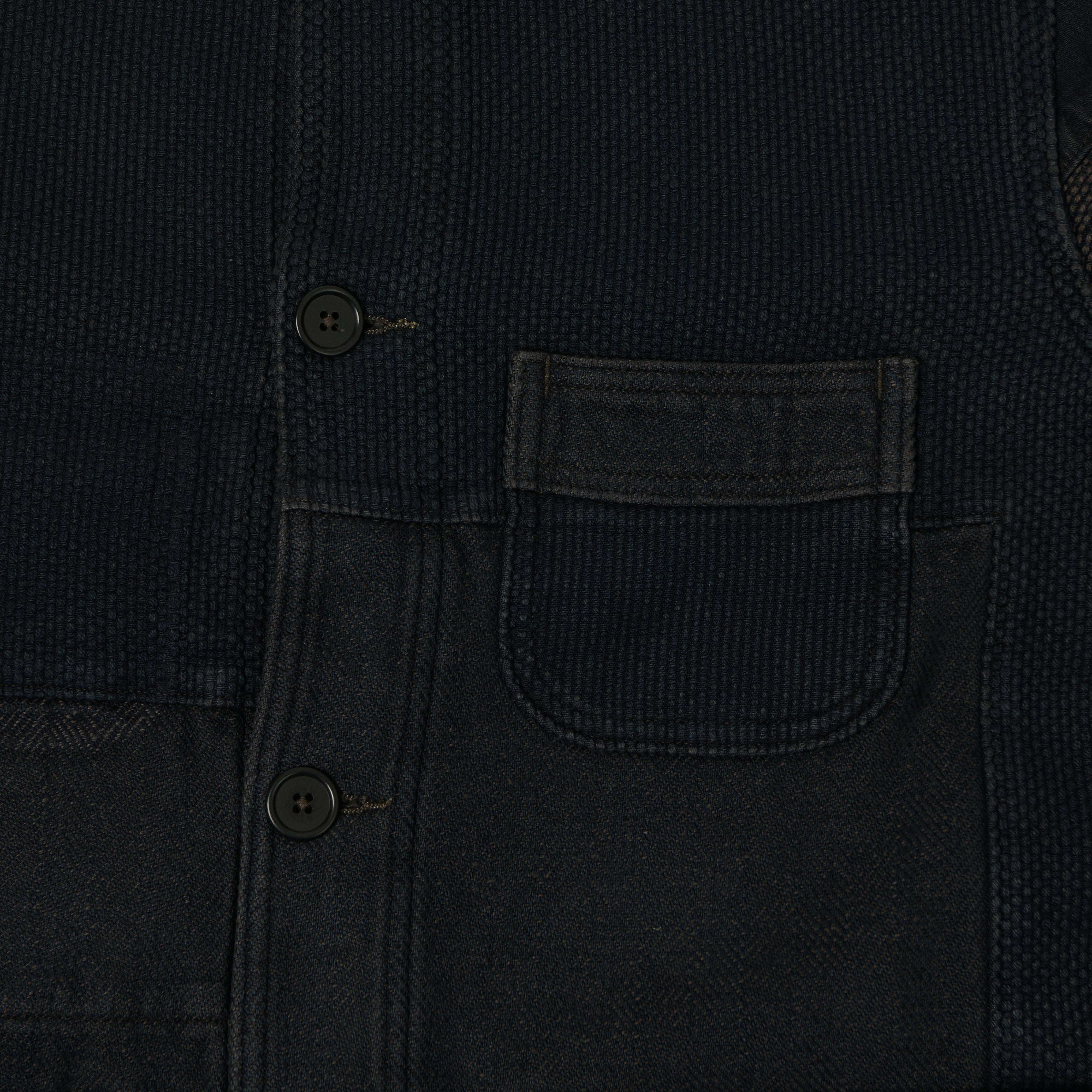 RRL 'Mont' Patchwork Chore Jacket - Indigo