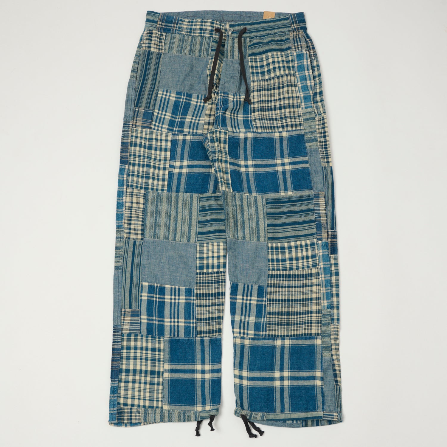 RRL Patchwork Drawstring Waist Trouser - Indigo