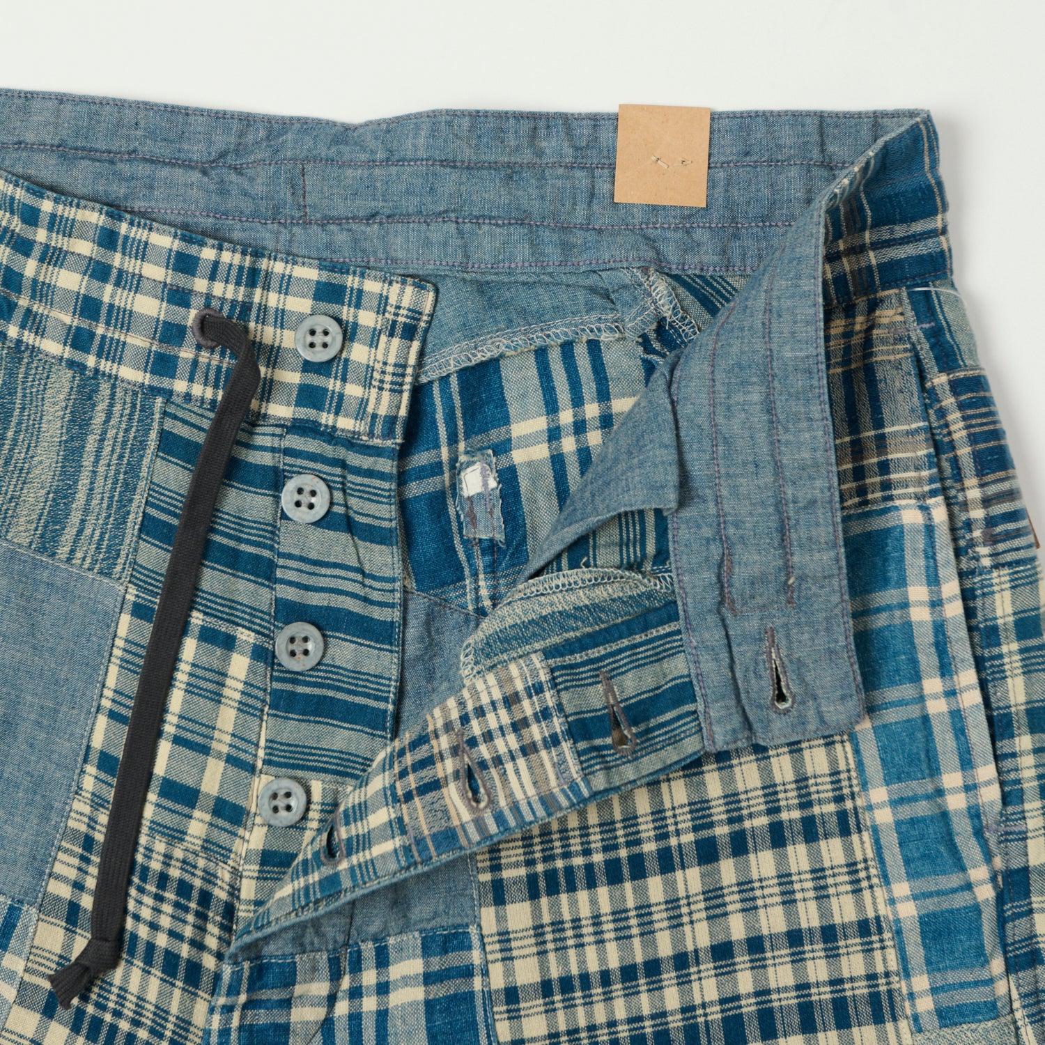 RRL Patchwork Drawstring Waist Trouser - Indigo