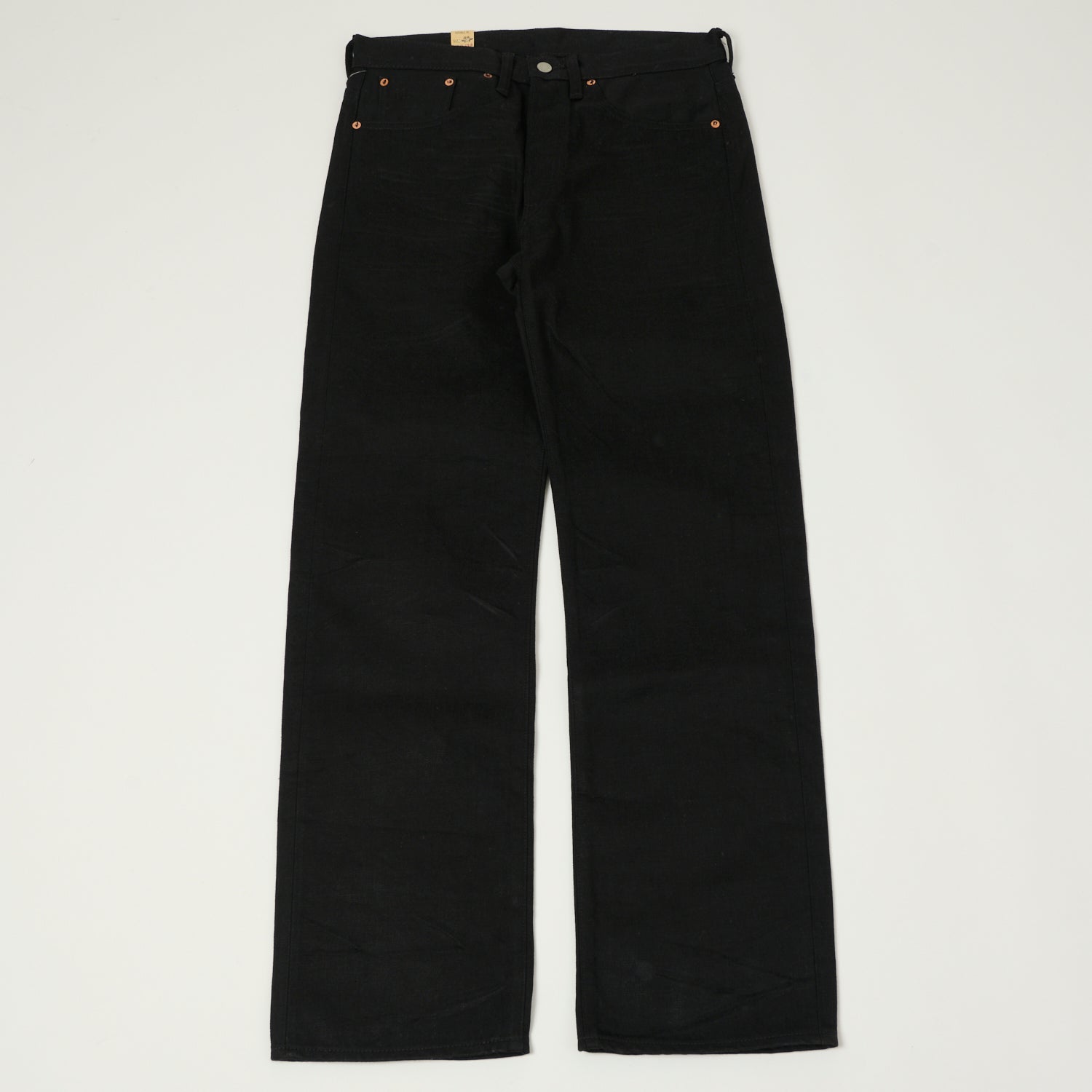 RRL 5-Pocket Selvedge Wide Straight Jean - Black Used Wash
