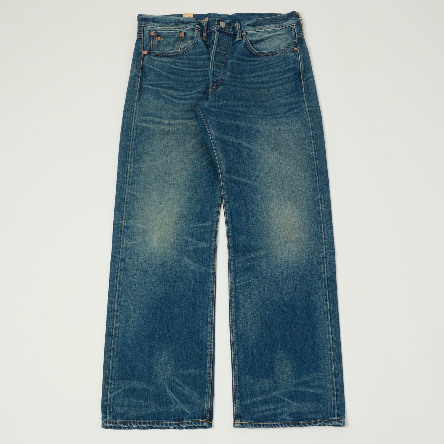 RRL 5-Pocket Selvedge Wide Straight Jean - Grandfalls Wash