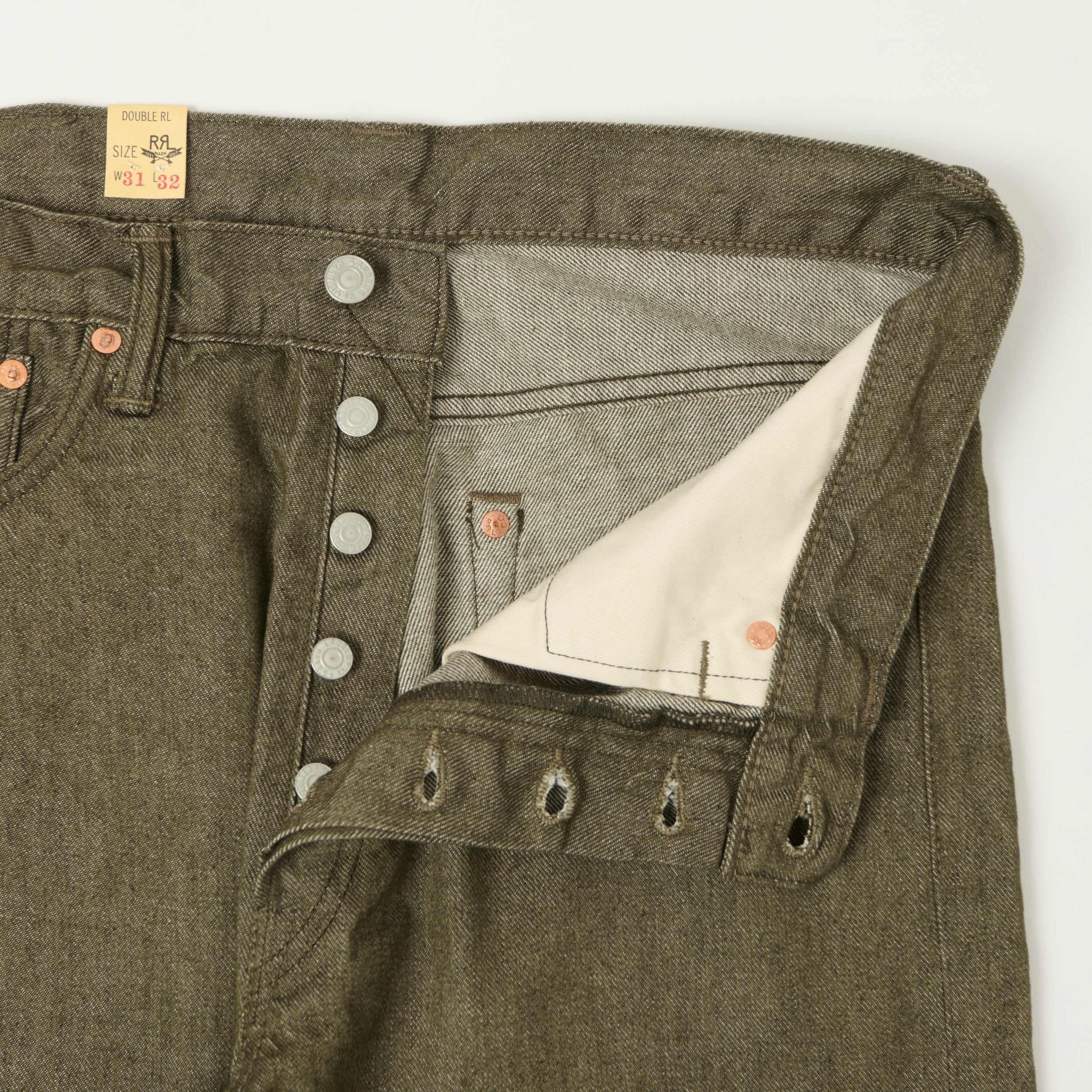 RRL Vintage 5-Pocket 11.5oz Relaxed Straight Jean - Olive