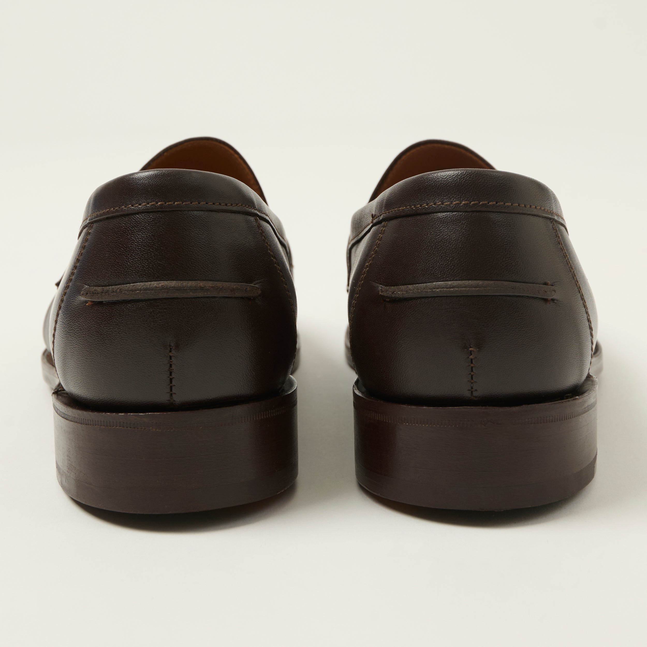 Sanders x FULLCOUNT 'Madrid' Buttseam Penny Loafer - Dark Brown Calf