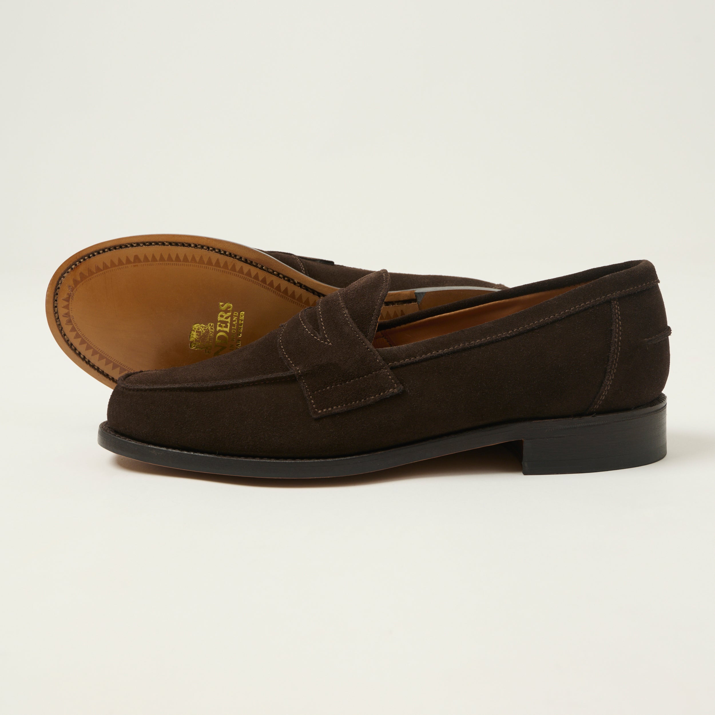 Sanders x FULLCOUNT 'Madrid' Buttseam Penny Loafer - Pinner Suede