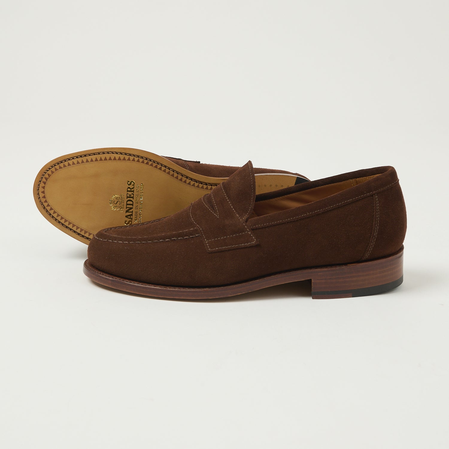 Sanders Aldwych Penny Loafer - Polo Snuff Suede
