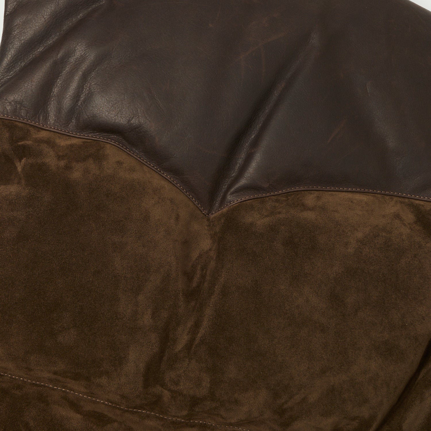 Shangri-La Heritage 'Bivacco' Suede Western Down Vest - Testa di Moro Brown