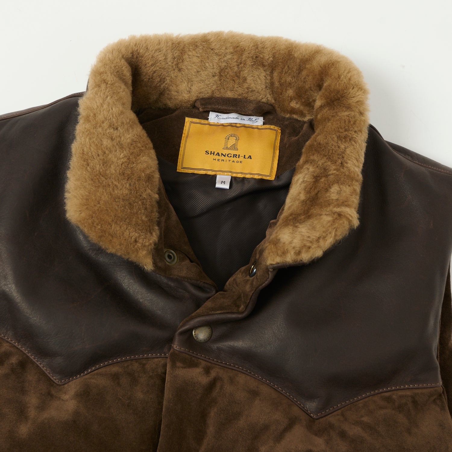 Shangri-La Heritage 'Bivacco' Suede Western Down Vest - Testa di Moro Brown