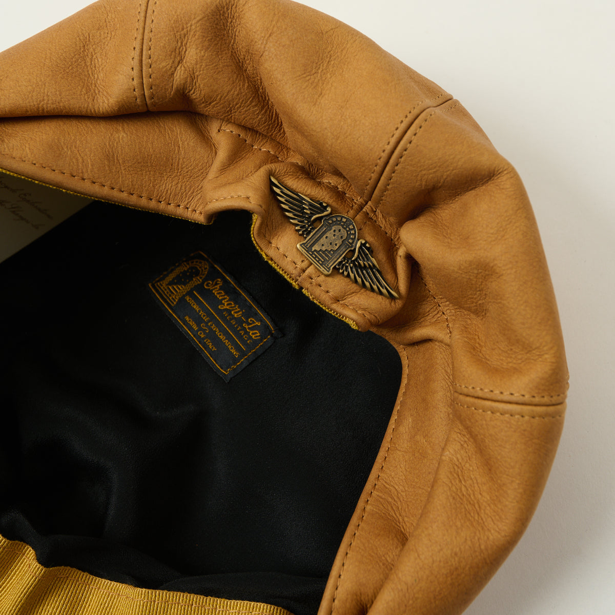 Shangri-La Heritage 'Outlaw' Nubuck 8-Panel Riders Cap - Brown