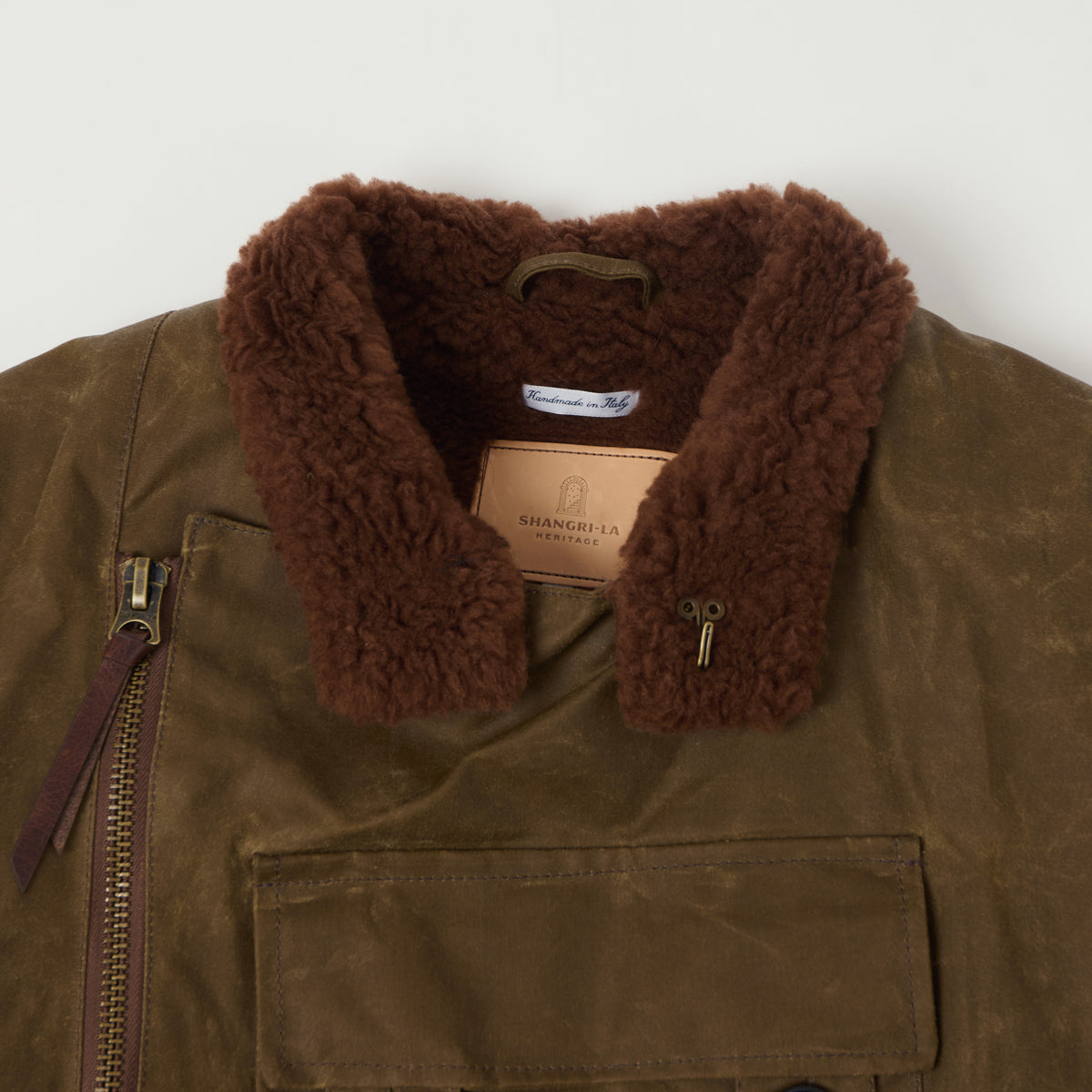 Shangri-La Heritage Waxed Canvas Swedish Motorcycle Jacket - Tan