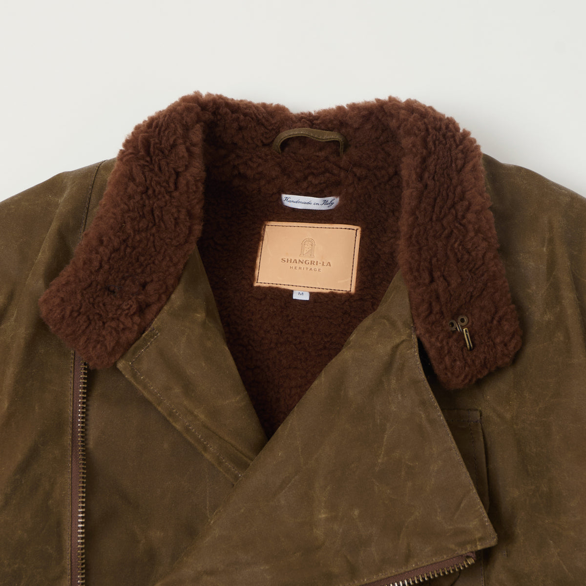 Shangri-La Heritage Waxed Canvas Swedish Motorcycle Jacket - Tan