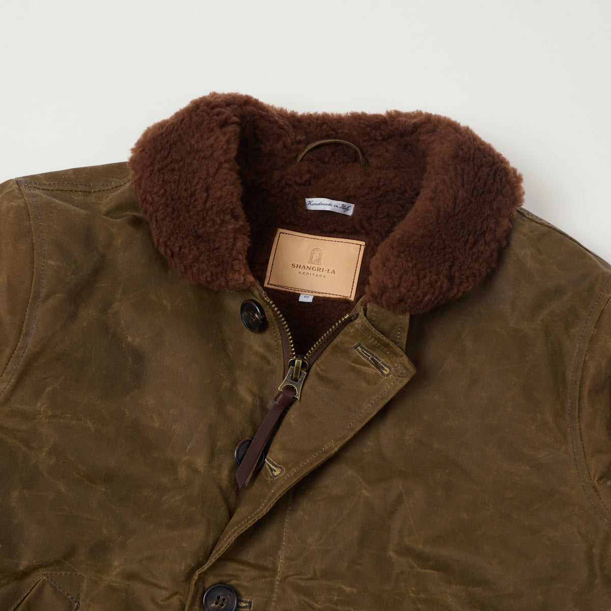 Shangri-La Heritage Waxed Canvas N-1 Deck Jacket - Tan