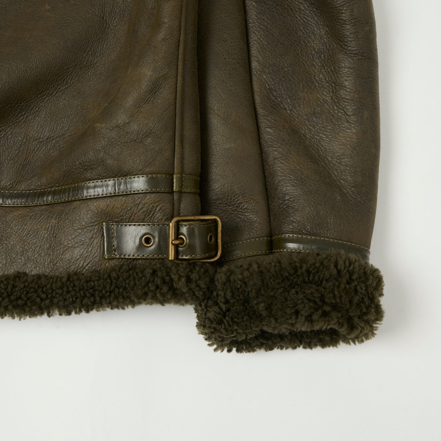 Shangri-La Heritage 'Aviatore' B-3 Shearling Flight Jacket - Green