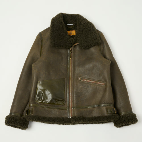 Shangri-La Heritage 'Aviatore' B-3 Shearling Flight Jacket - Green