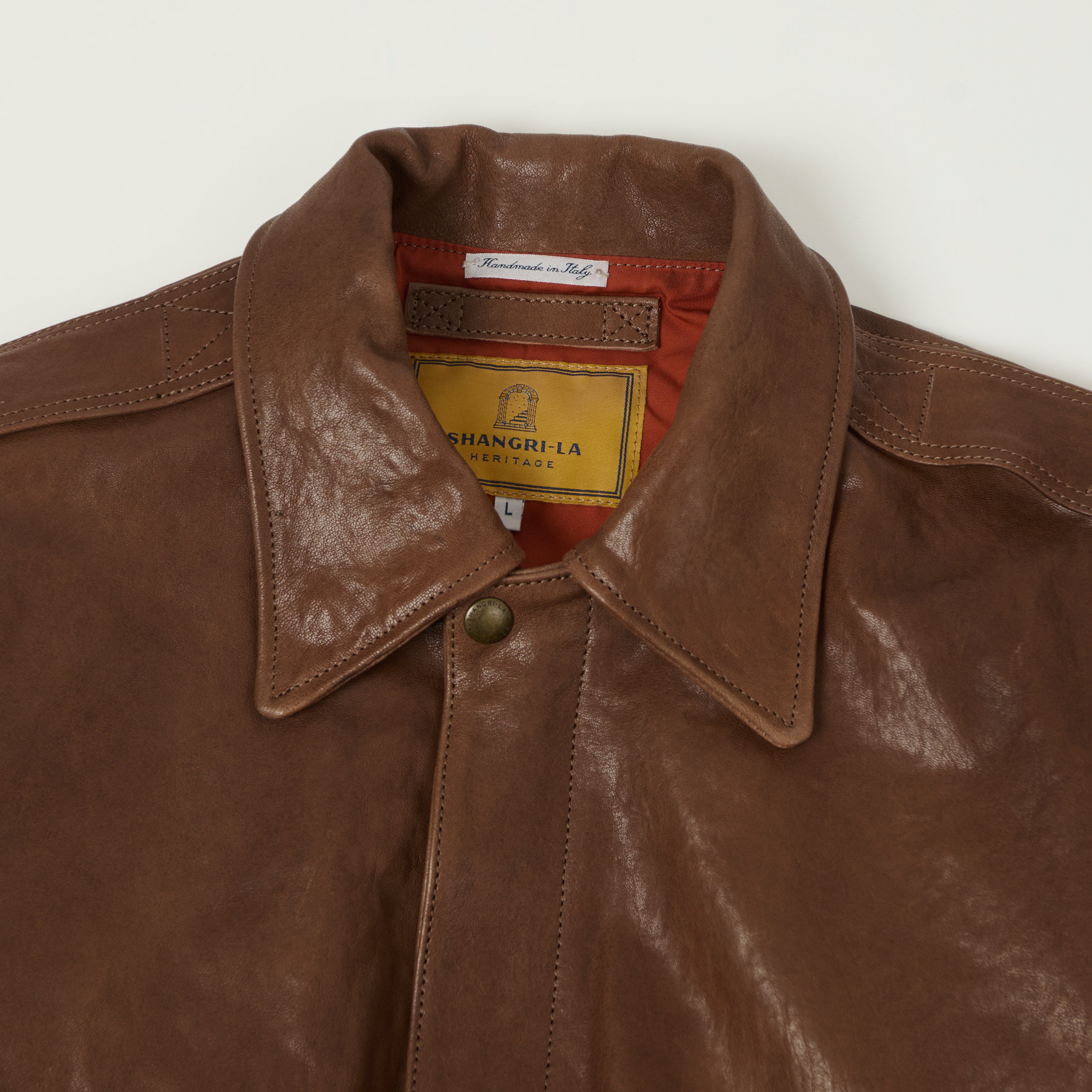 Shangri-La Heritage 'Don Gentile' Leather A-2 Flight Jacket - Seal Brown