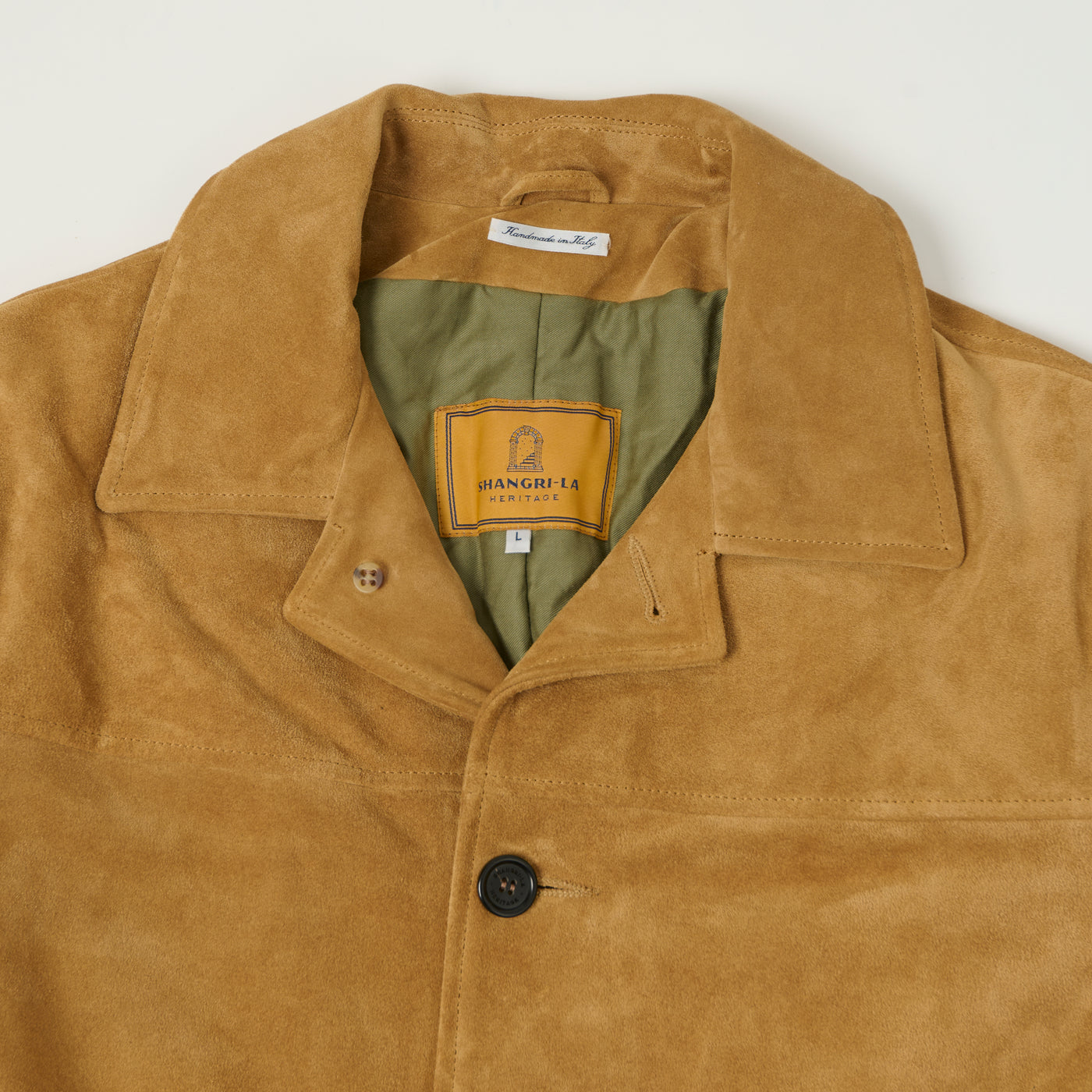 Shangri-La Heritage 'Enzo' Suede Car Coat - Sabbia