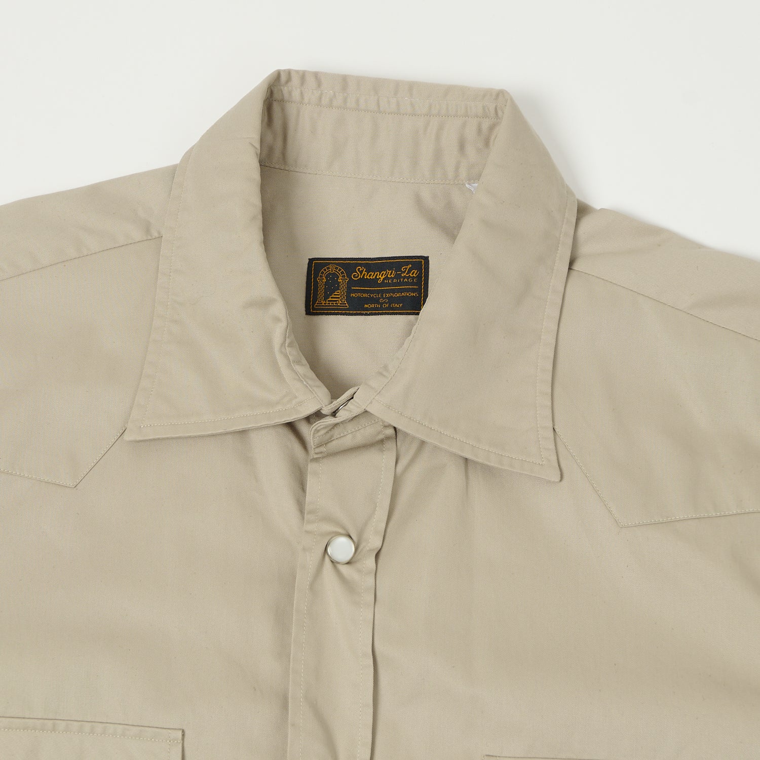 Shangri-La Heritage 'Gonzo' Gabardine Western Shirt - Beige