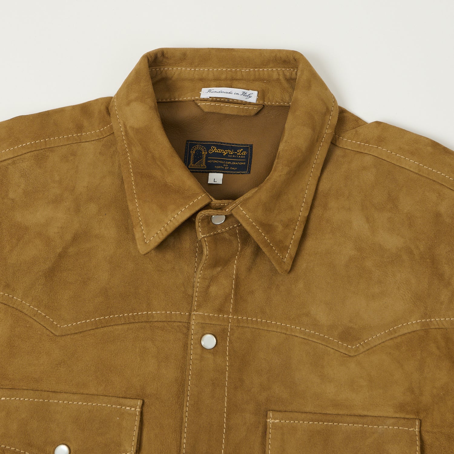 Shangri-La Heritage 'Gonzo' Suede Western Shirt - Mud