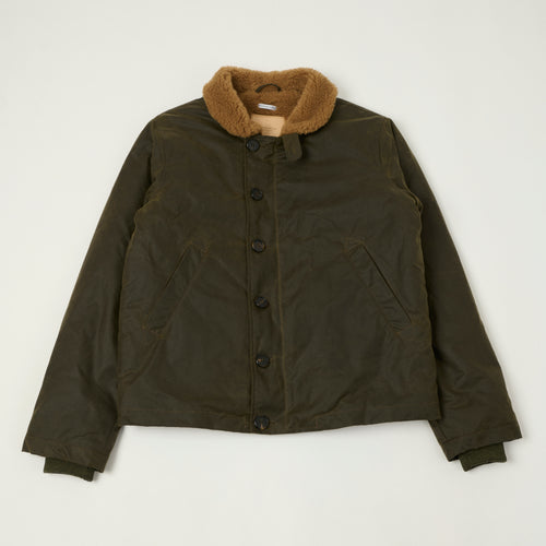 Shangri-La Heritage Waxed Canvas N-1 Deck Jacket - Army Green
