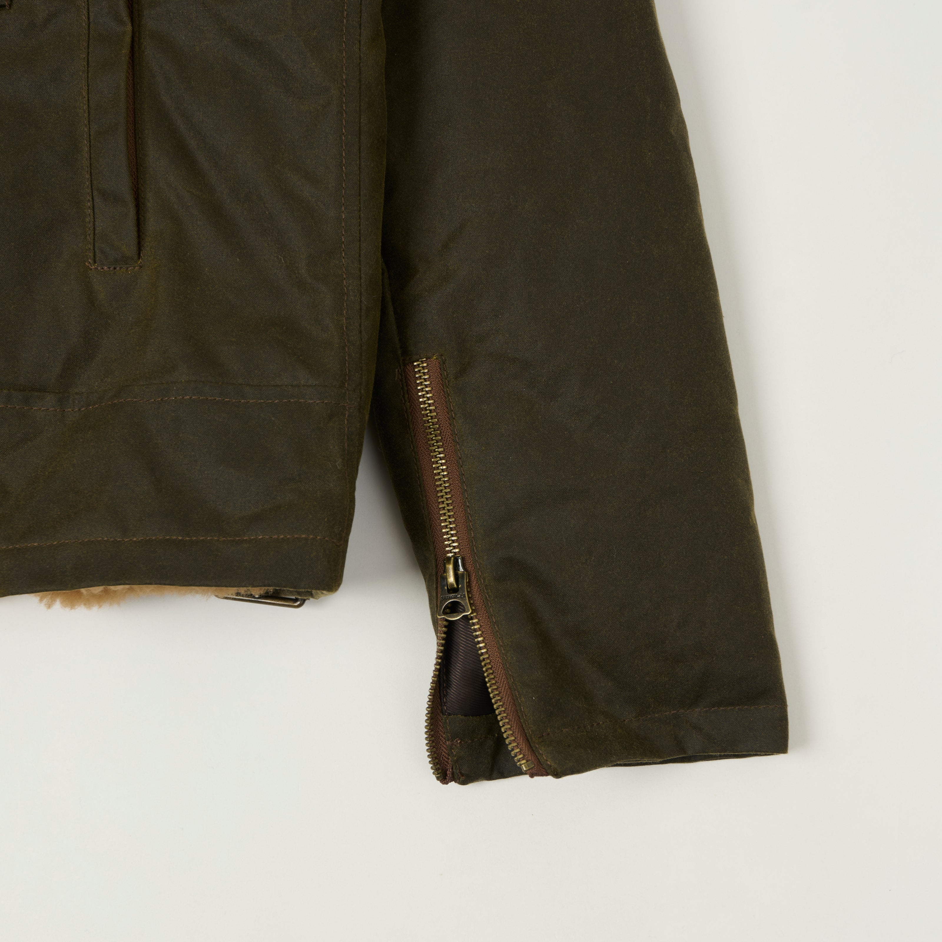 Shangri-La Heritage Waxed Canvas Swedish Motorcycle Jacket - Army Green