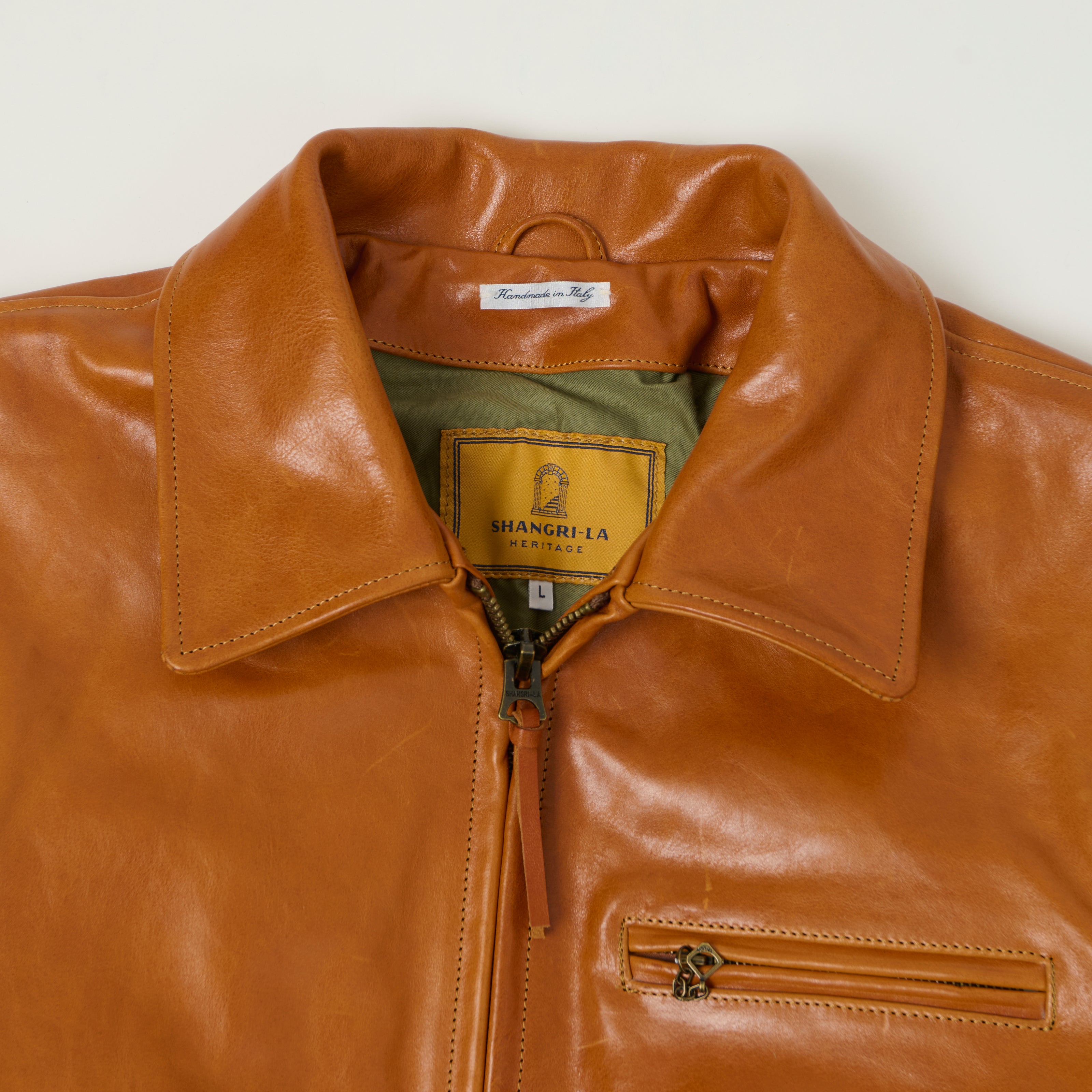 Shangri-La Heritage 'Varenne' Badalassi Leather Jacket - Olmo