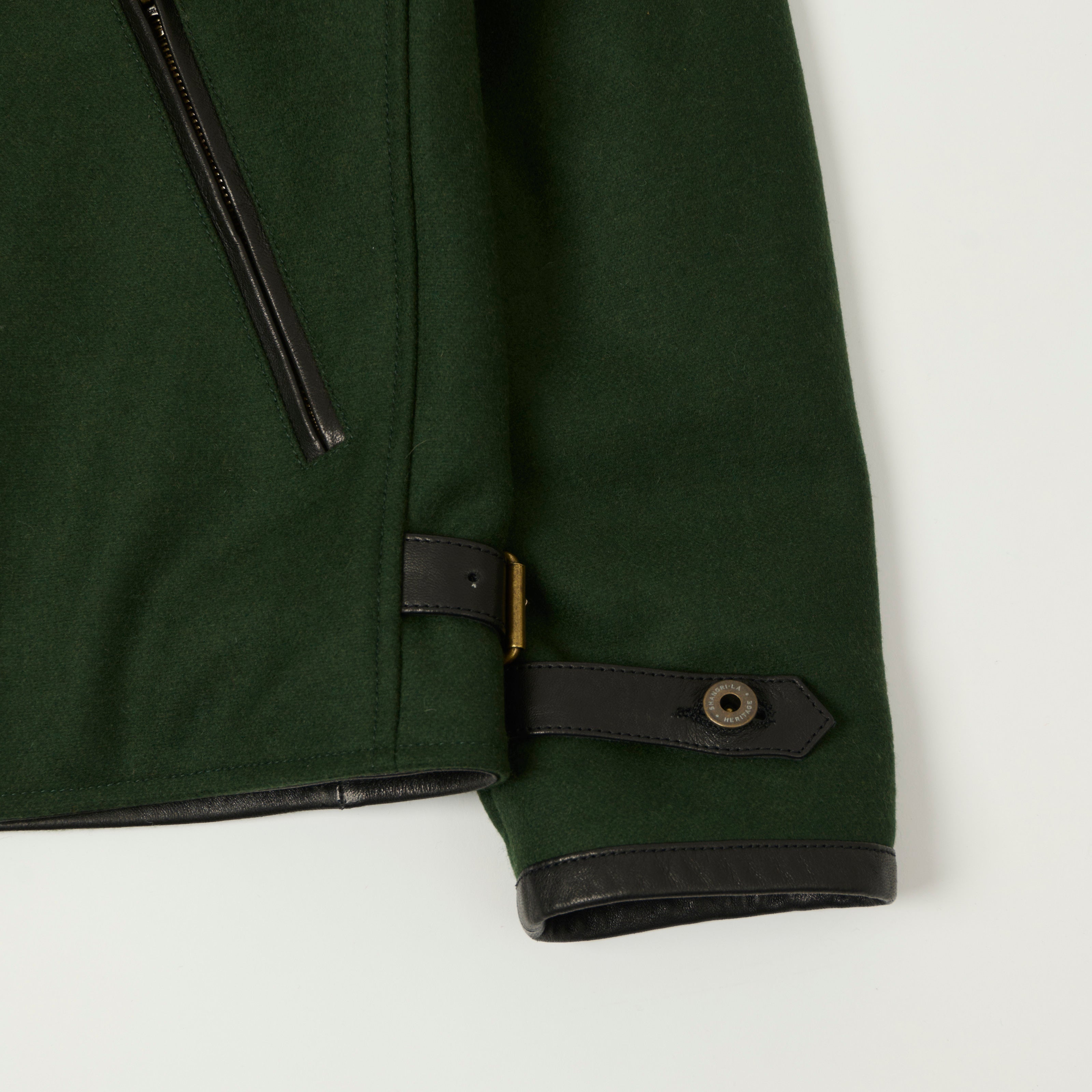 Shangri-La Heritage 'Varenne' Melton Wool Jacket - Forest Green
