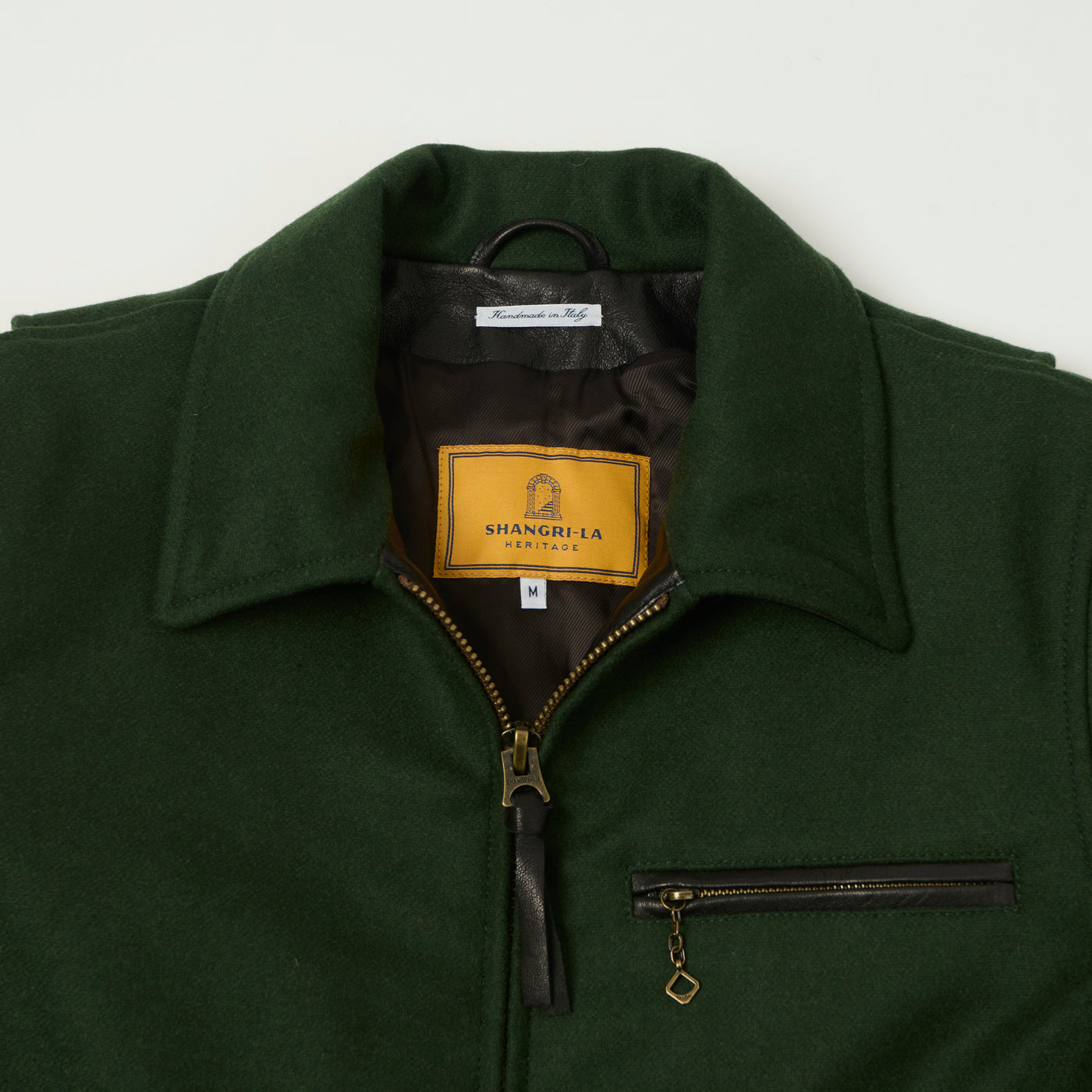 Shangri-La Heritage 'Varenne' Melton Wool Jacket - Forest Green