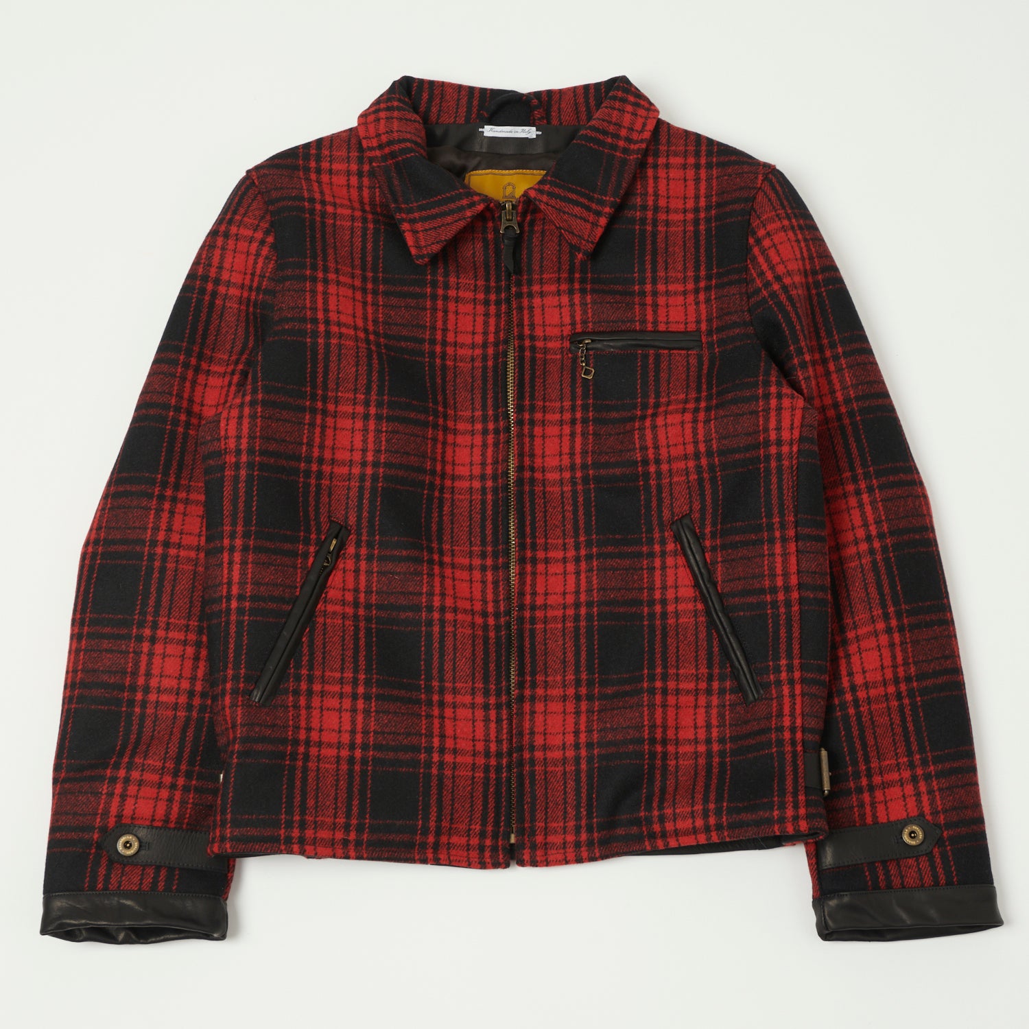 Shangri-La Heritage 'Varenne' Melton Wool Jacket - Red Tartan