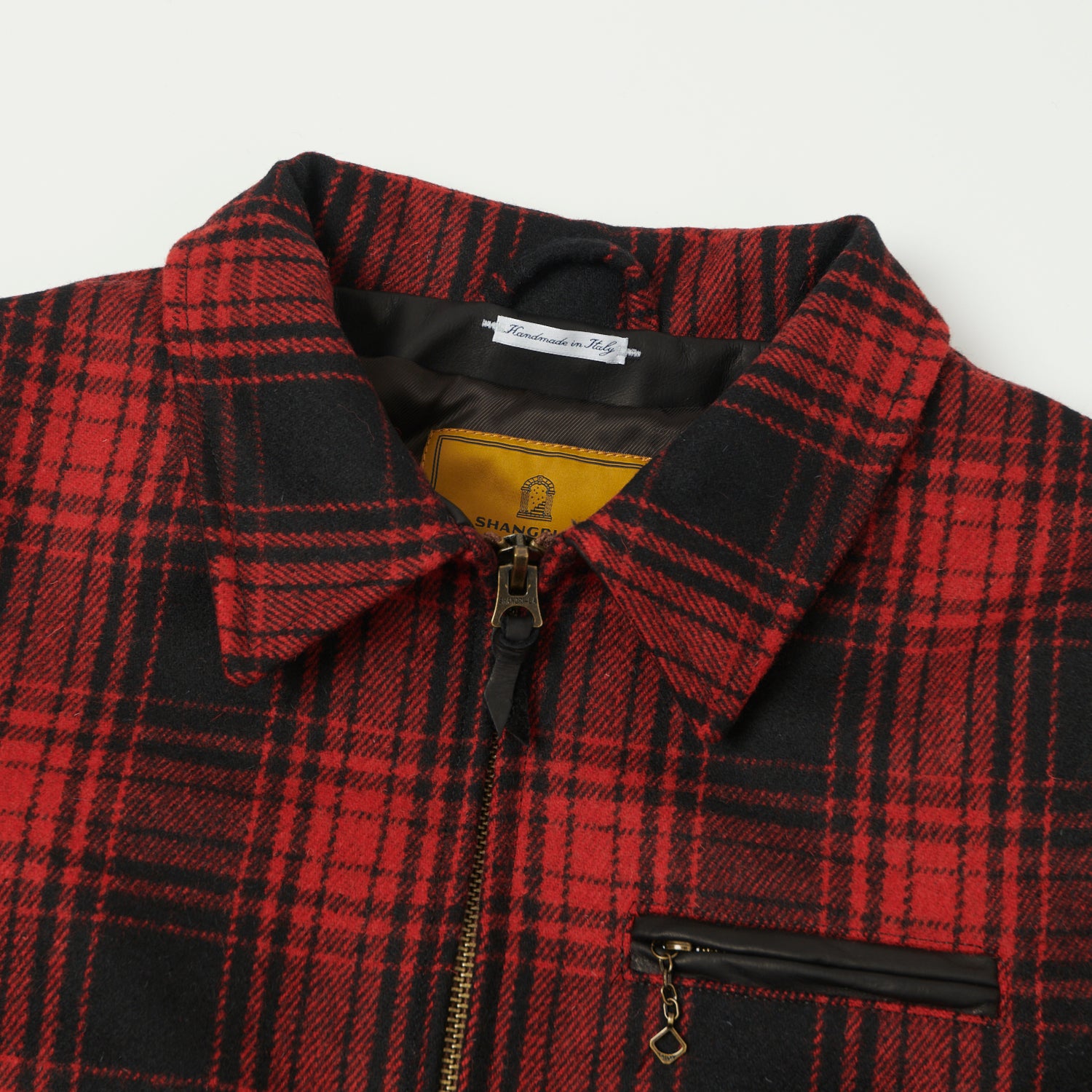 Shangri-La Heritage 'Varenne' Melton Wool Jacket - Red Tartan