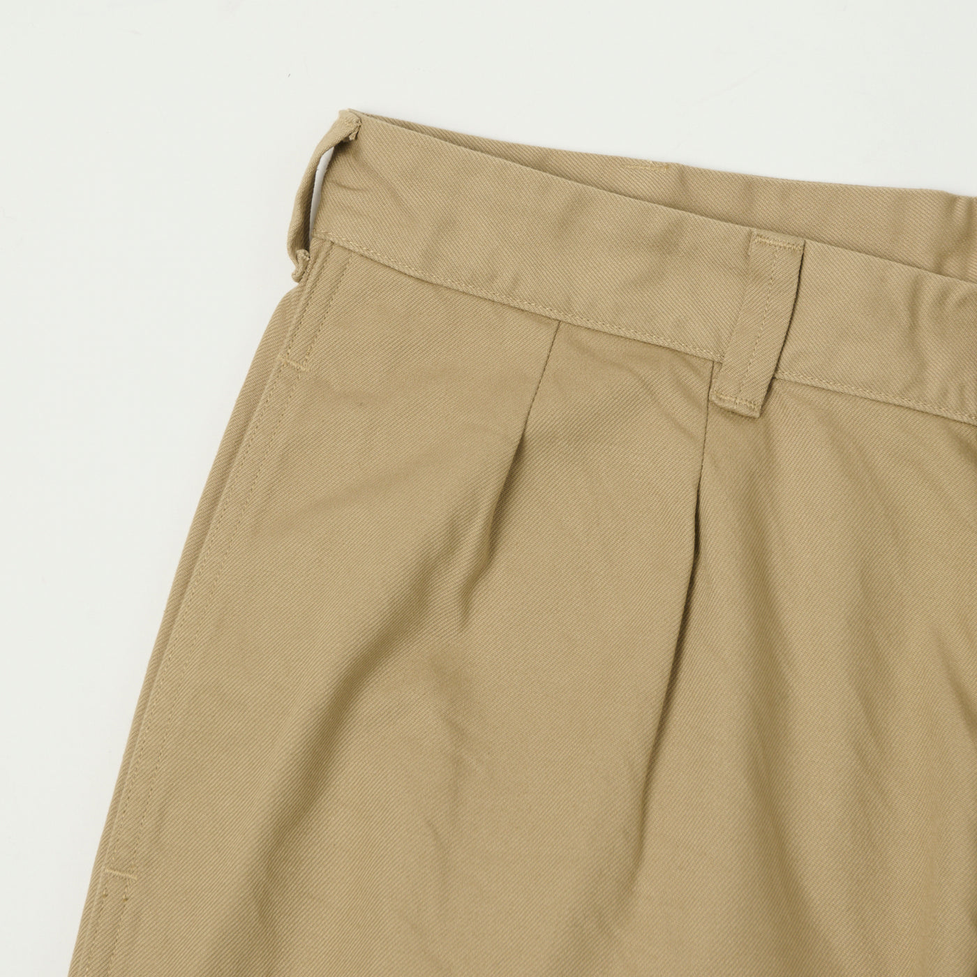 Spellbound Double Pleat French Trousers - Khaki Beige