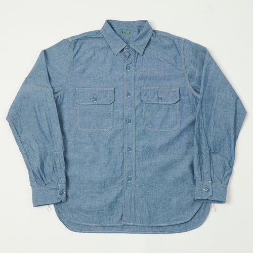 Spellbound Twin Pocket Chambray Shirt - Blue